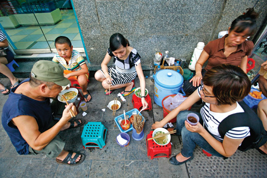 Eating on the street